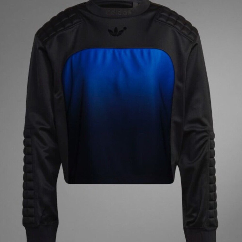 $150 New Women's Adidas Blue‎ Version Soccer Goalkeeper Top Size Med Goalie Top